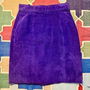 Vintage circa 1990 suede pencil skirt